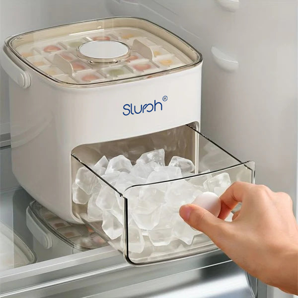 Slursh Easy Press Ice Cube Bucket with Tong