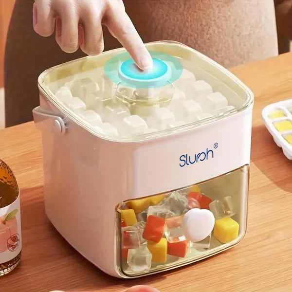 Slursh Easy Press Ice Cube Bucket with Tong