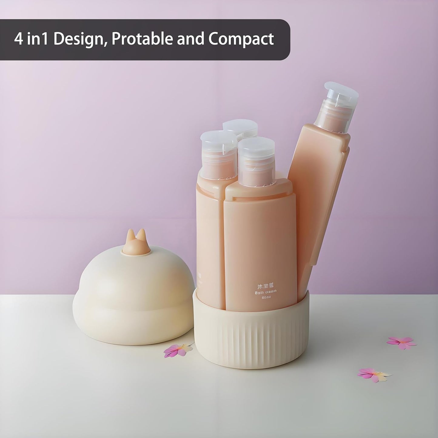 Silicone 4-in-1 Refillable Travel Container