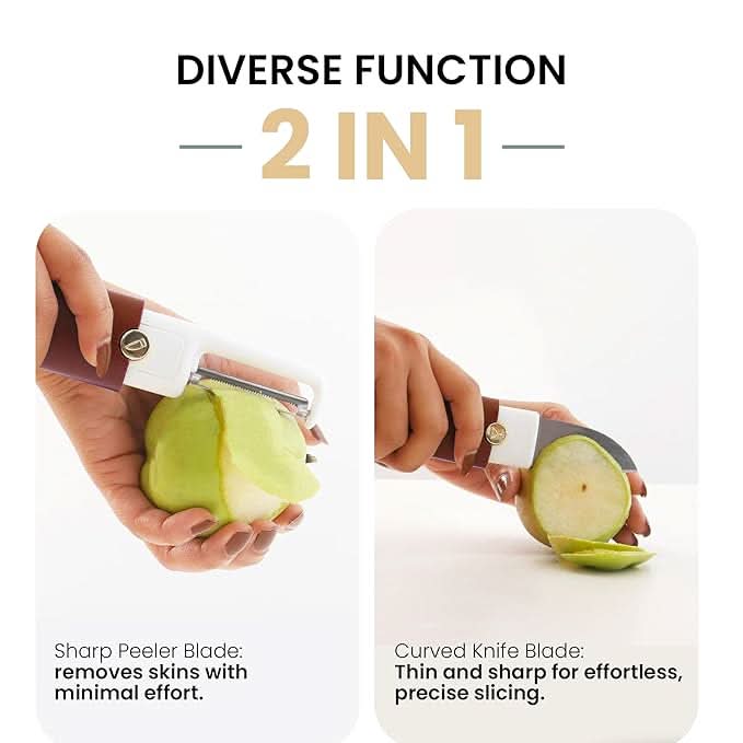 2-in-1 Premium Stainless Steel Peeler & Precision Knife
