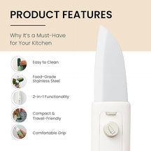 2-in-1 Premium Stainless Steel Peeler & Precision Knife